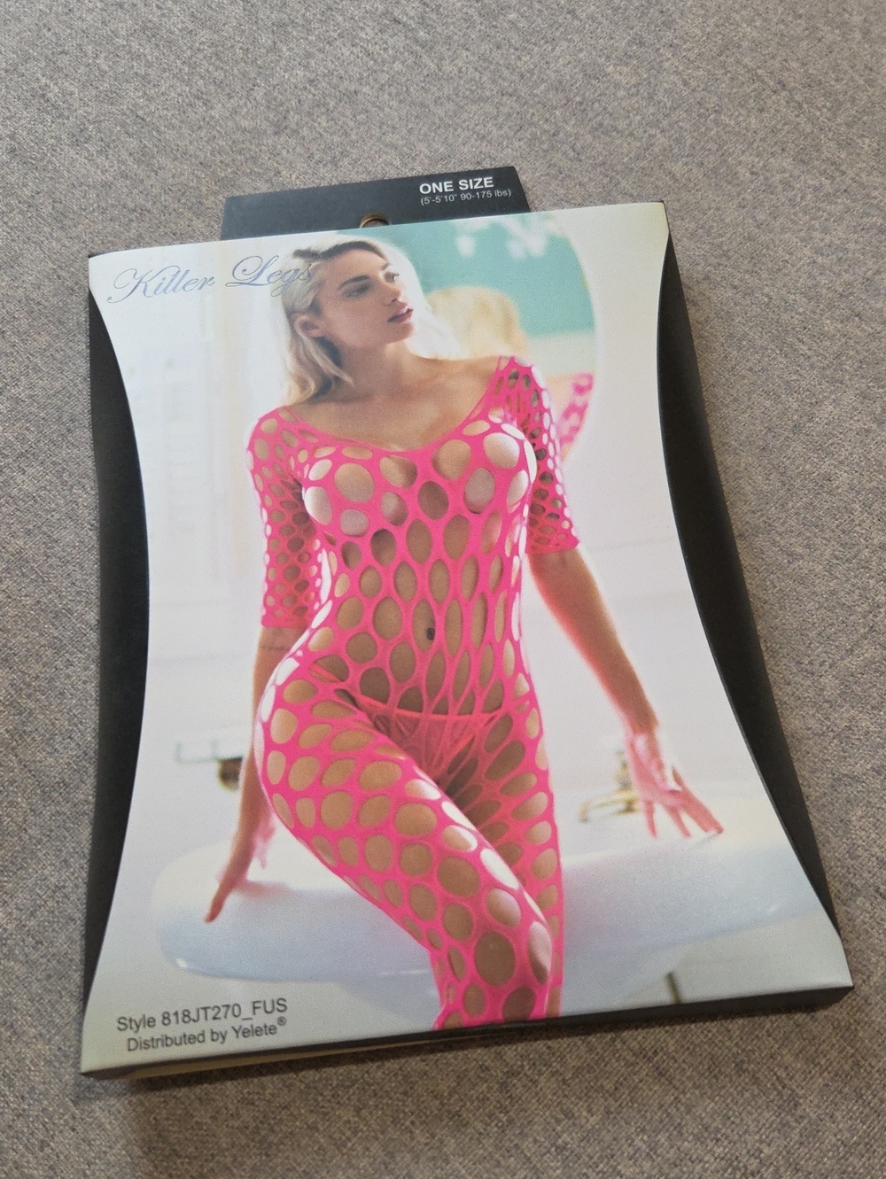 Killer Legs Hot Pink Fishnet One-Piece Bodystocking